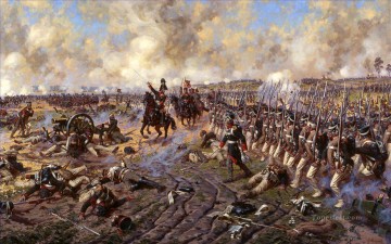 軍事戦争 Painting - ボロジノ・ユリエヴィチ・アヴェリヤノフの戦いにおけるピーター・バグラチオン軍事戦争